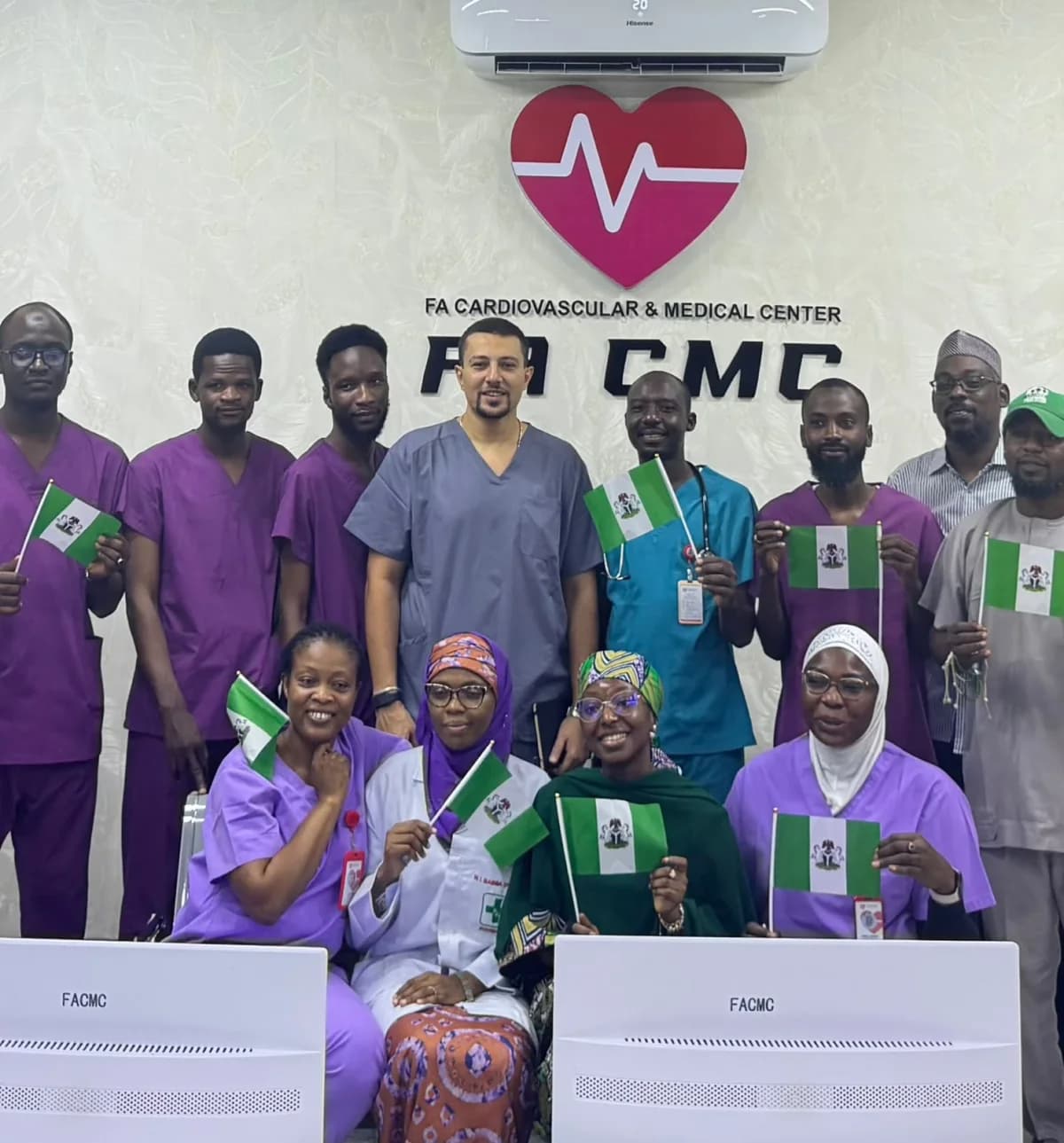Dr. Abdelsattar Nasr with the FA CMC team in Nigeria