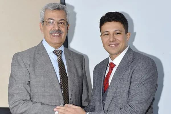 With a mentor at an academic event